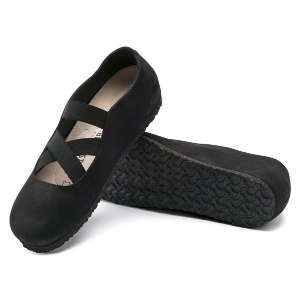 Birkenstock Santa Ana Black Nubuck in Black